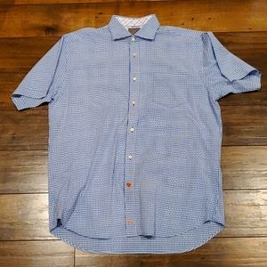 Tomas Dean TD Dress Shirt Blue/White Pattern